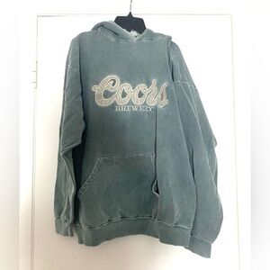 Vintage Oarsman Goors Brewery Hoodie Grey Medium